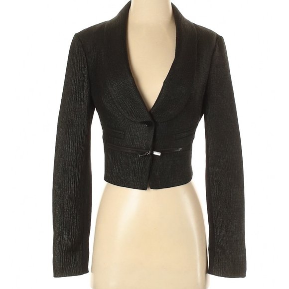 BCBGMAXAZRIA Size XSmall Blazer Textured Crop